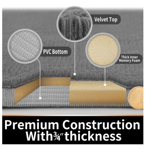 Tapete De Banheiro Soft Macio Secagem Rápida 60x40cm Tapete sala