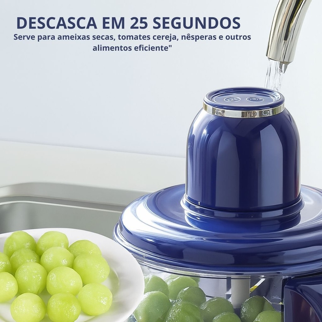 Descascador Elétrico de Alho e Frutas Automático